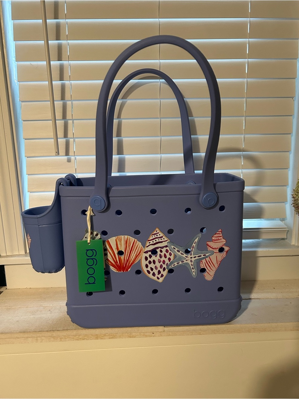 BOGG BAG Lavender Seashell Tote with Starfish Accents